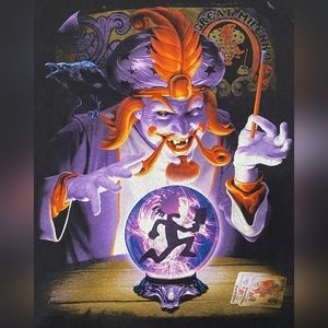 Insane Clown Posse Black T Shirt, SIGNED Great Milenko Crystal Ball, Size XLarge